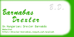 barnabas drexler business card