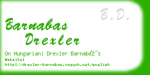 barnabas drexler business card